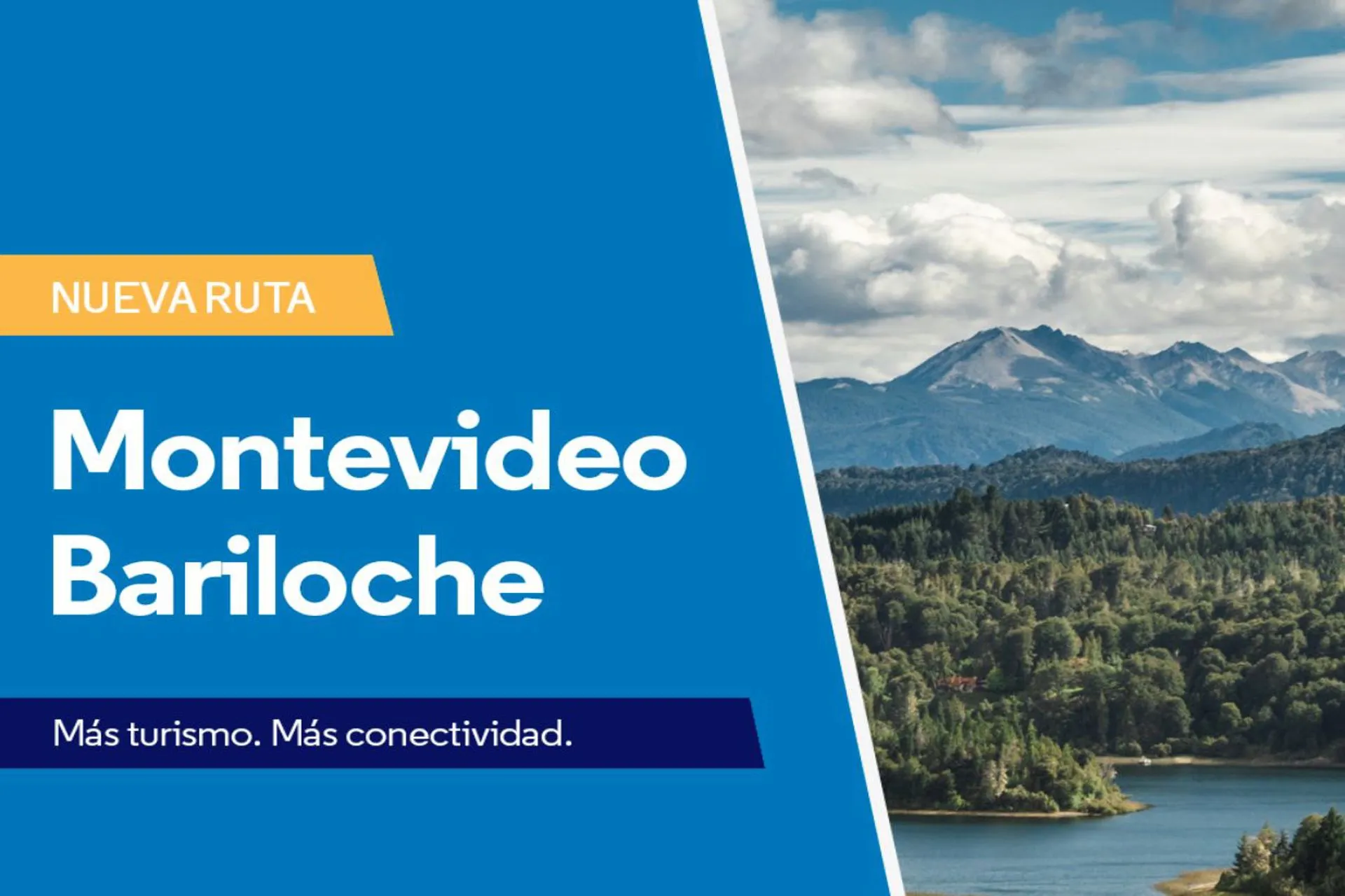 Desde enero AR tendrá una nueva ruta entre Montevideo y Bariloche