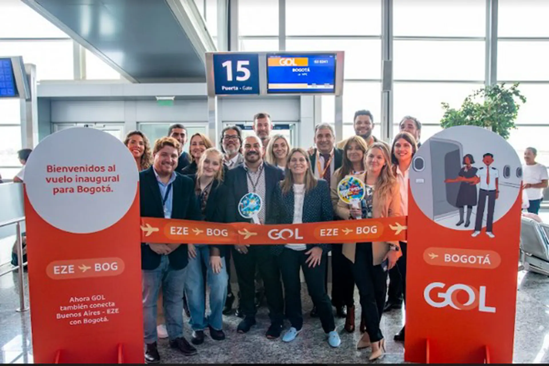 GOL inauguró su nueva ruta que une Buenos Aires con Bogotá