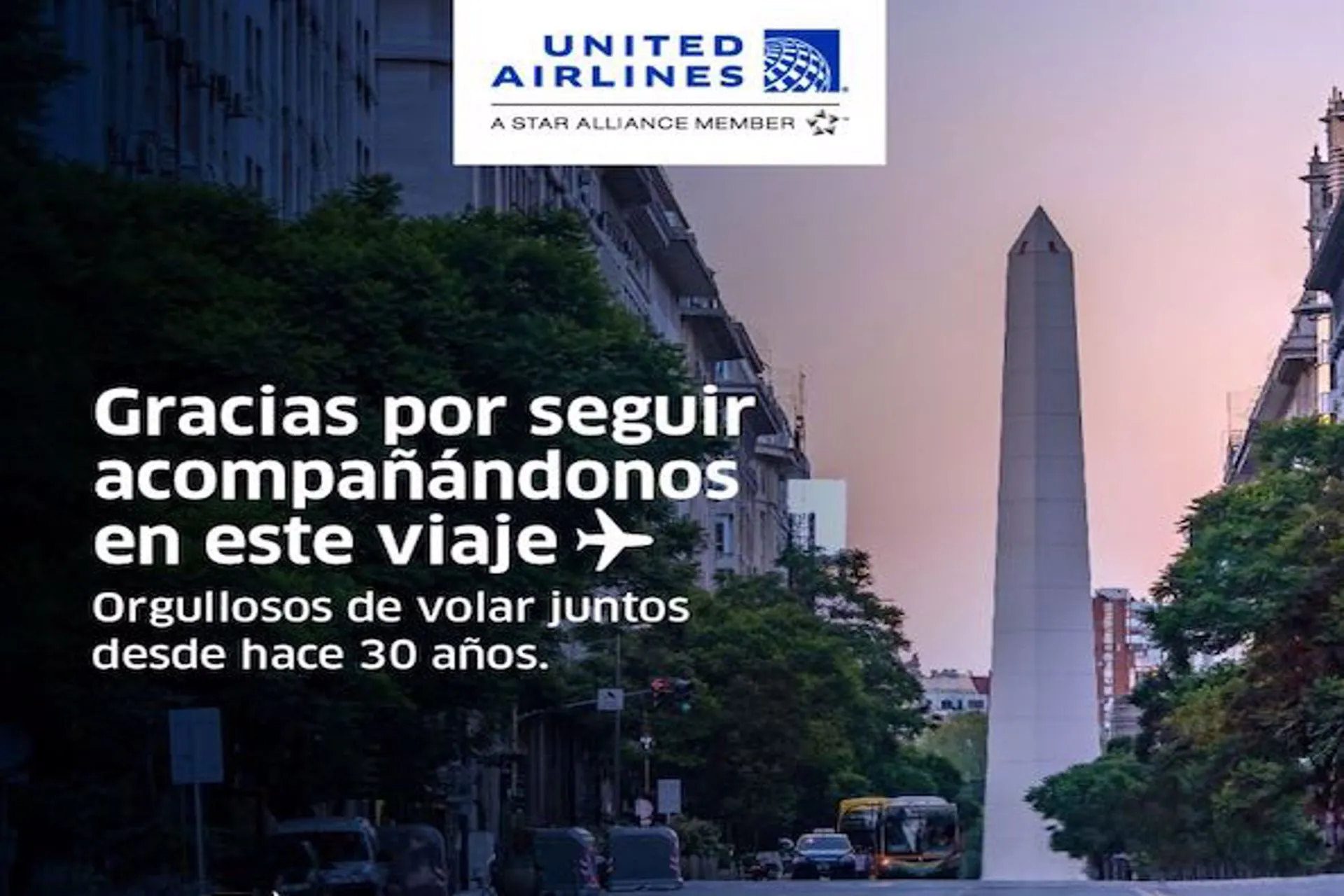 United Airlines celebra 30 años en Argentina a pura innovación  