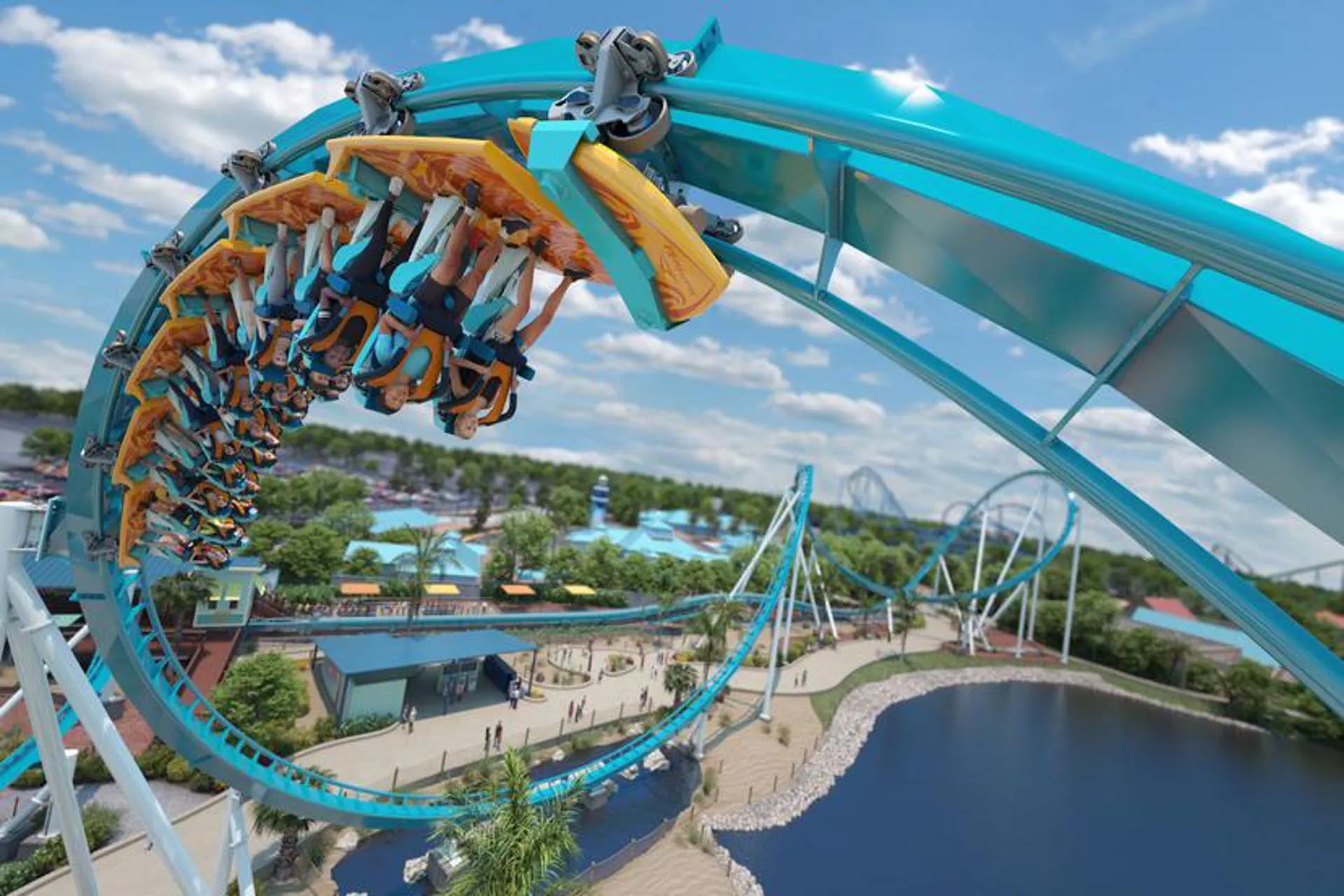 SeaWorld presento la montaña rusa “Pipeline: Surf Coaster” para 2023